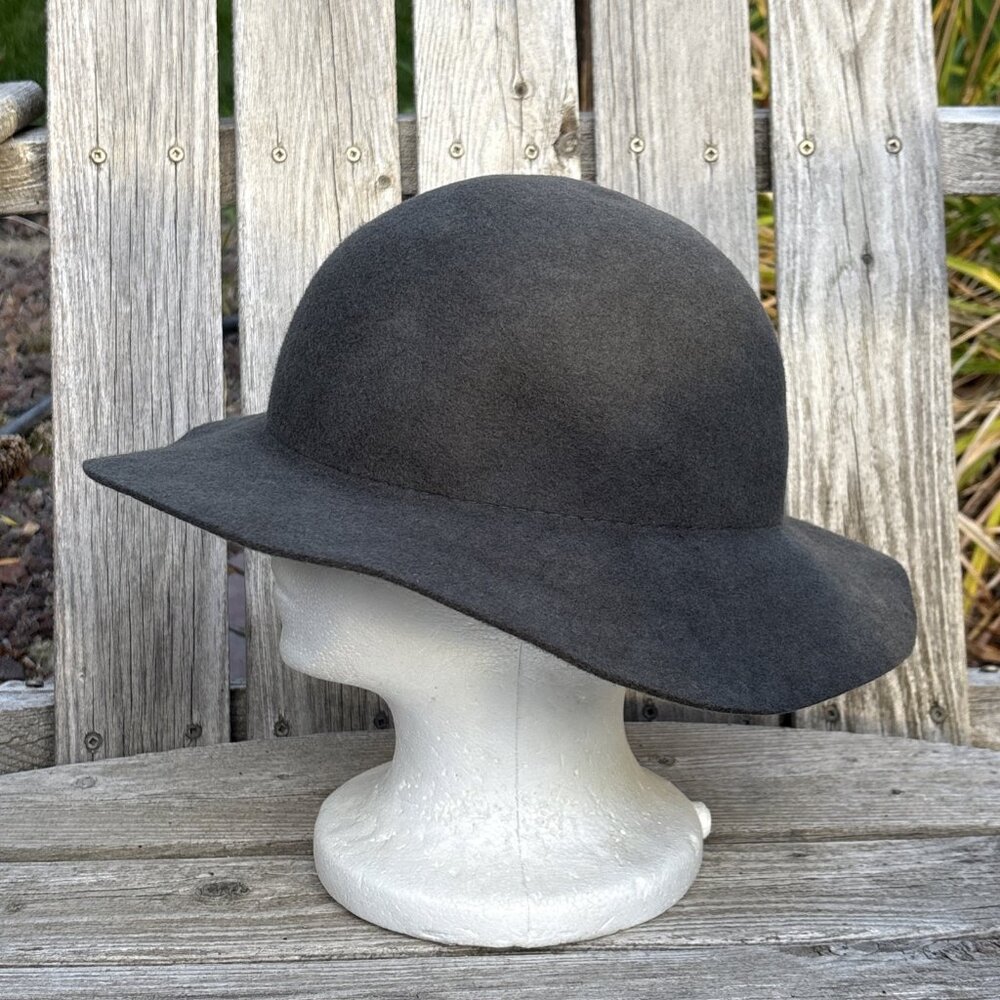 Yellow 108 Fedora Medium 100% Wool Floppy Autumn Hat Unisex USA Made Reclaimed